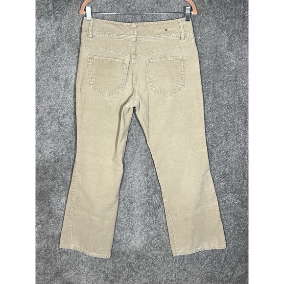 Tommy Hilfiger Jeans Corduroy Pants Womens Size 6 Tan Cotton Pockets Bootcut Y2K - Picture 2 of 12